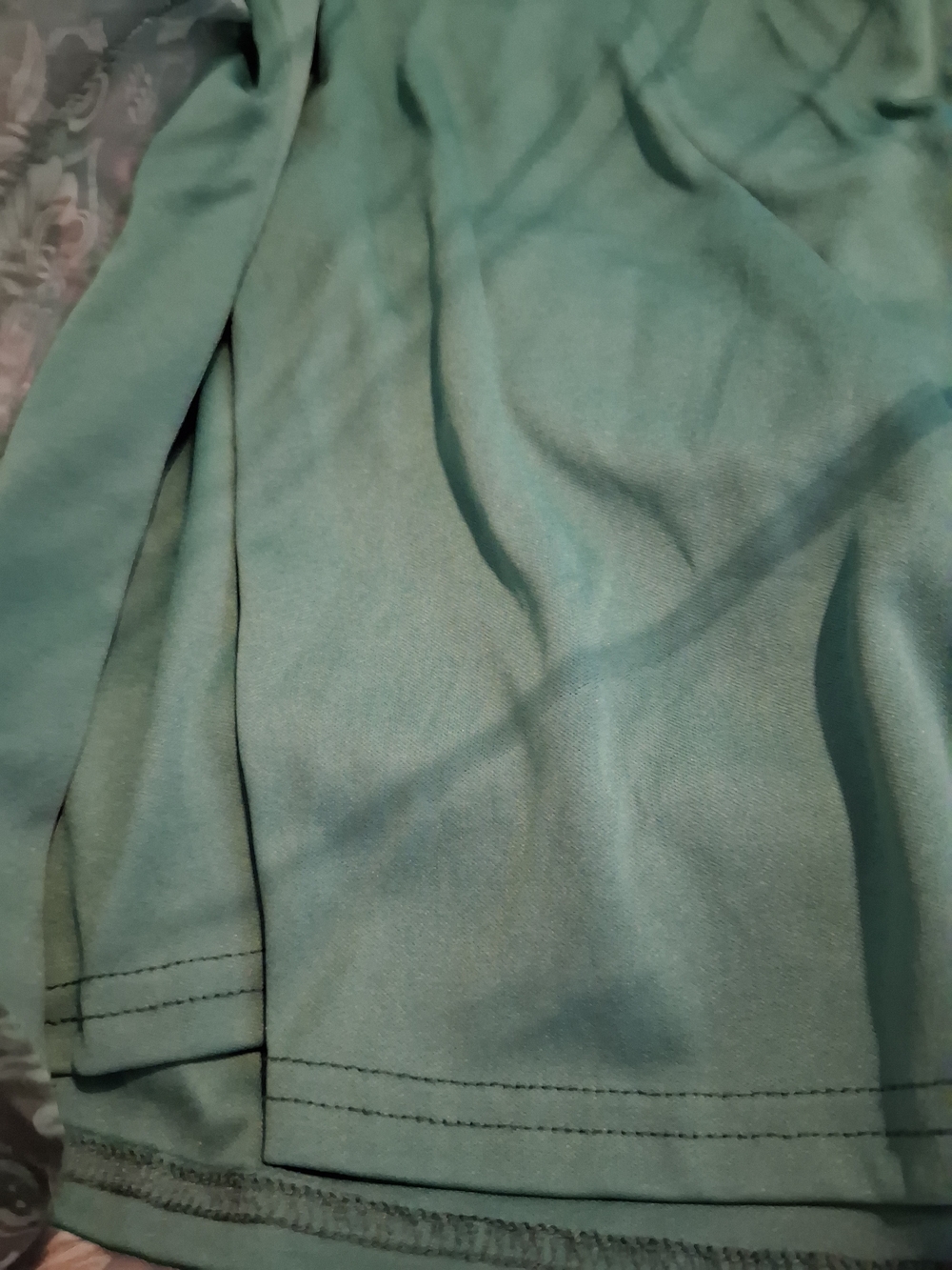 SHEIN Teal Floral Sheer Tunic Top - Picture 4 of 5